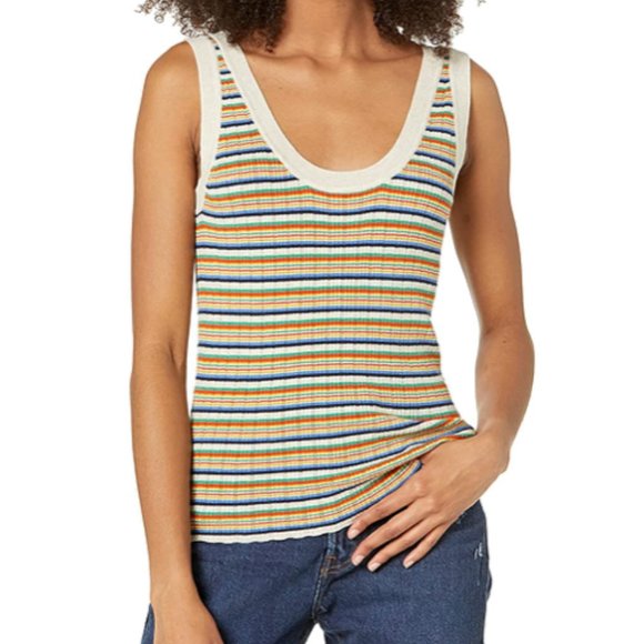 Madewell Tops - Madewell Primary Multi Stripe Jones Tank